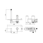 Miscelatore ad incasso per lavabo serie Stick modello SK106ST con corpo incasso steel looking Paffoni