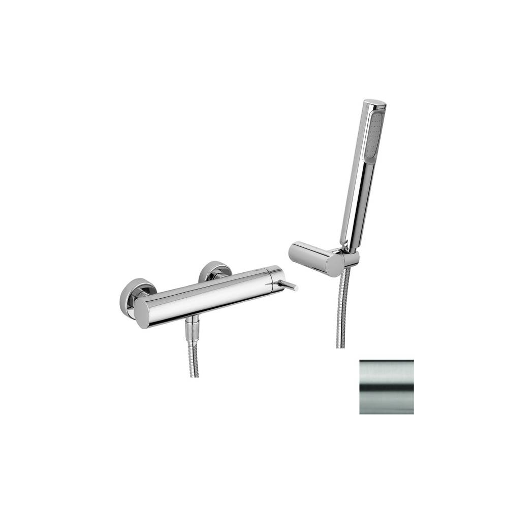 Miscelatore doccia con duplex serie Stick modello SK168DST steel looking Paffoni