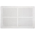 Soffione ad incasso in acciaio inox 316L spazzolato 50x36 cm modello Wellness di Tubico
