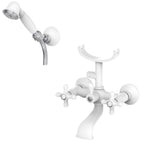 Gruppo vasca/doccia lusso con deviatore Paffoni serie Iris - Cromo/Bianco