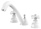 Batteria lavabo con scarico automatico Paffoni serie Iris - Cromo/Bianco