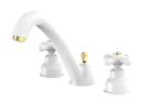 Batteria lavabo con scarico automatico Paffoni serie Iris - Bianco/Gold