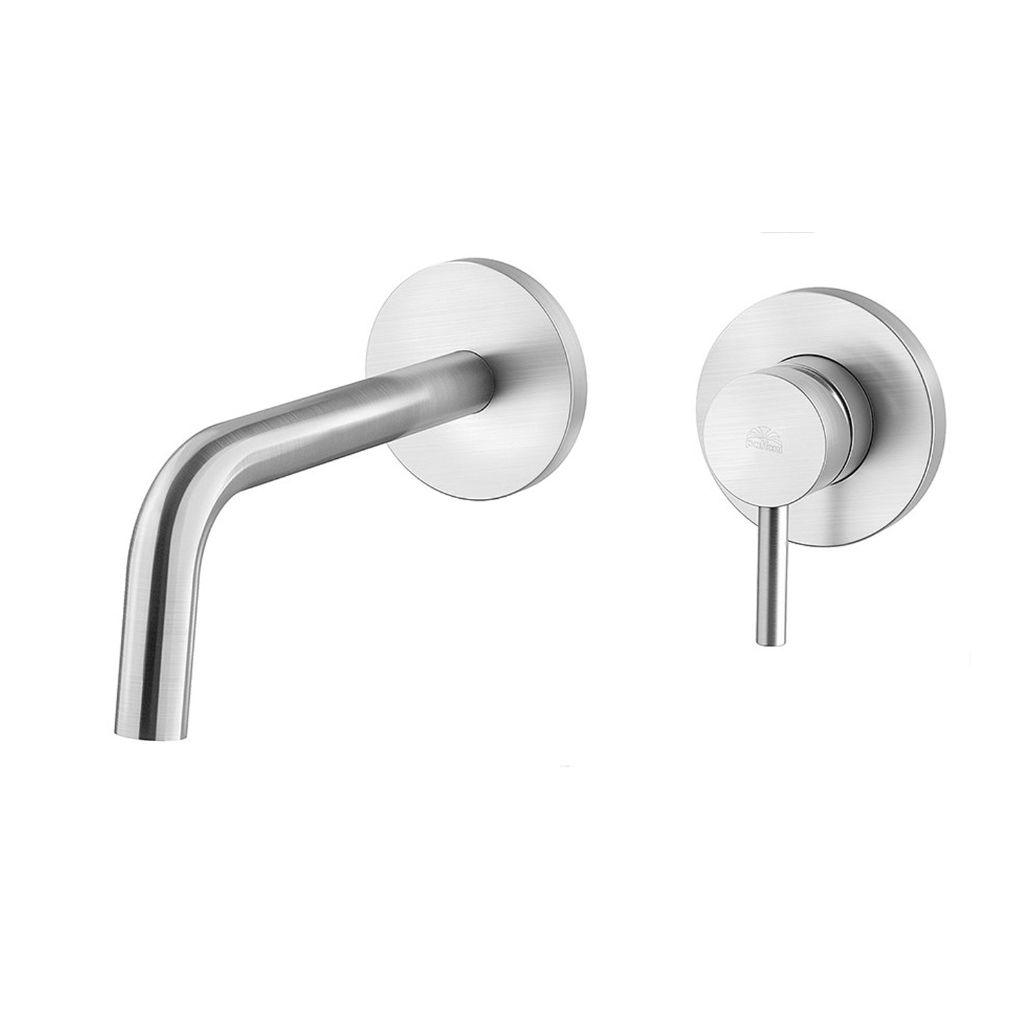 Miscelatore lavabo incasso Paffoni Light con bocca a muro lunga 245 mm finitura satinata