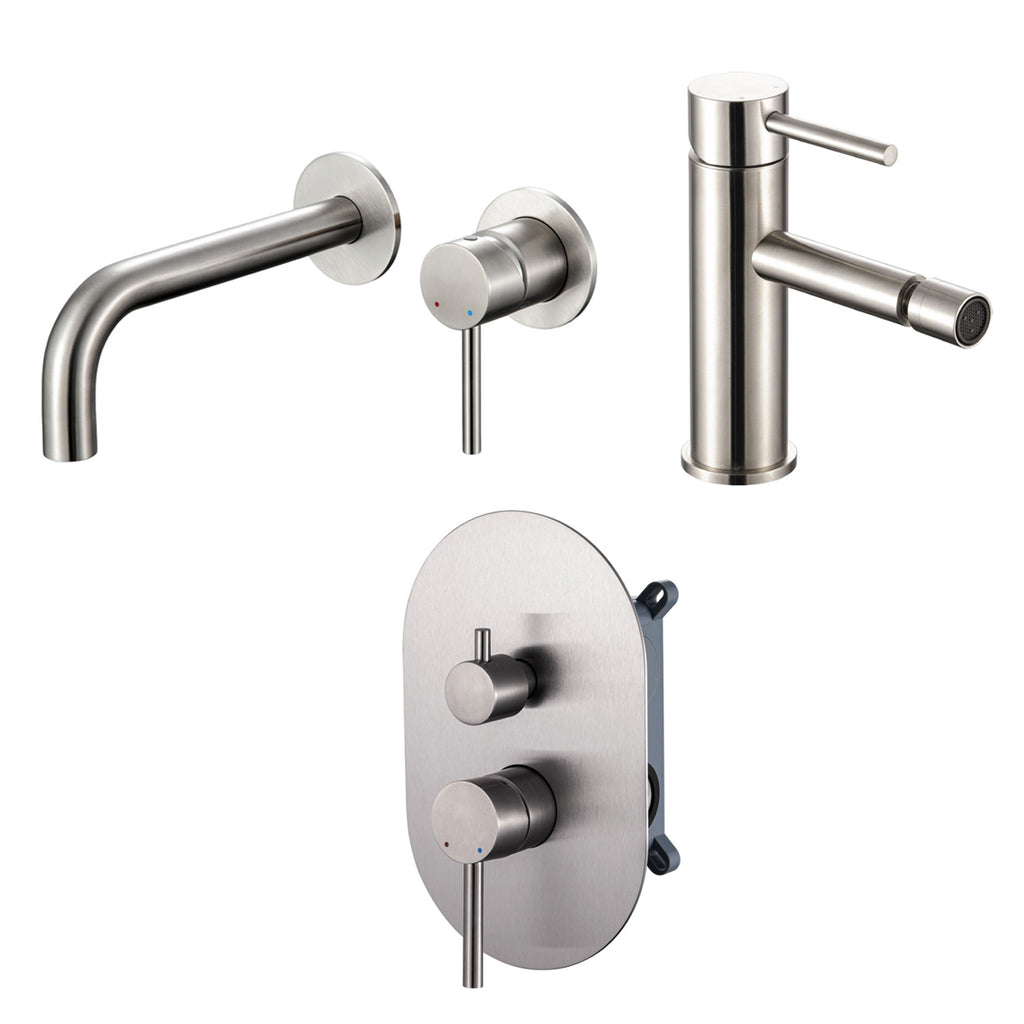 Composizione di miscelatori per lavabo incasso
