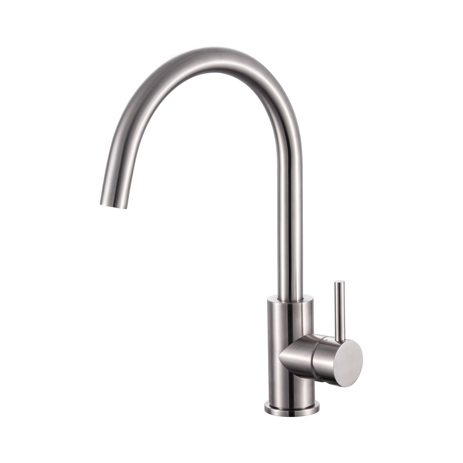 Miscelatore cucina con canna girevole serie TriaSix in acciaio 316 spazzolato