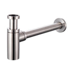 Sifone minimale tondo serie TriaSix in acciaio 316 spazzolato