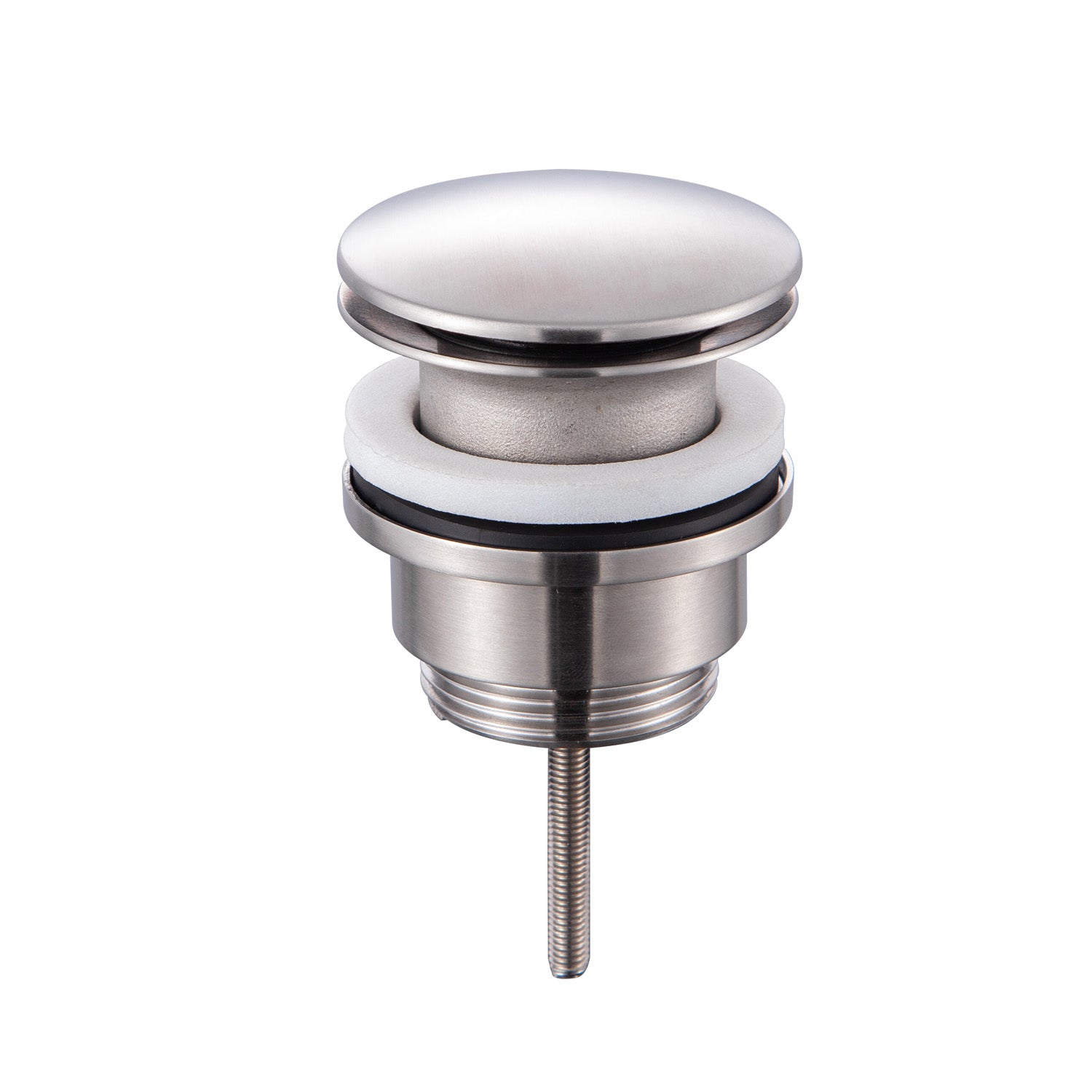 Piletta di scarico click clack serie TriaSix in acciaio 316 spazzolato