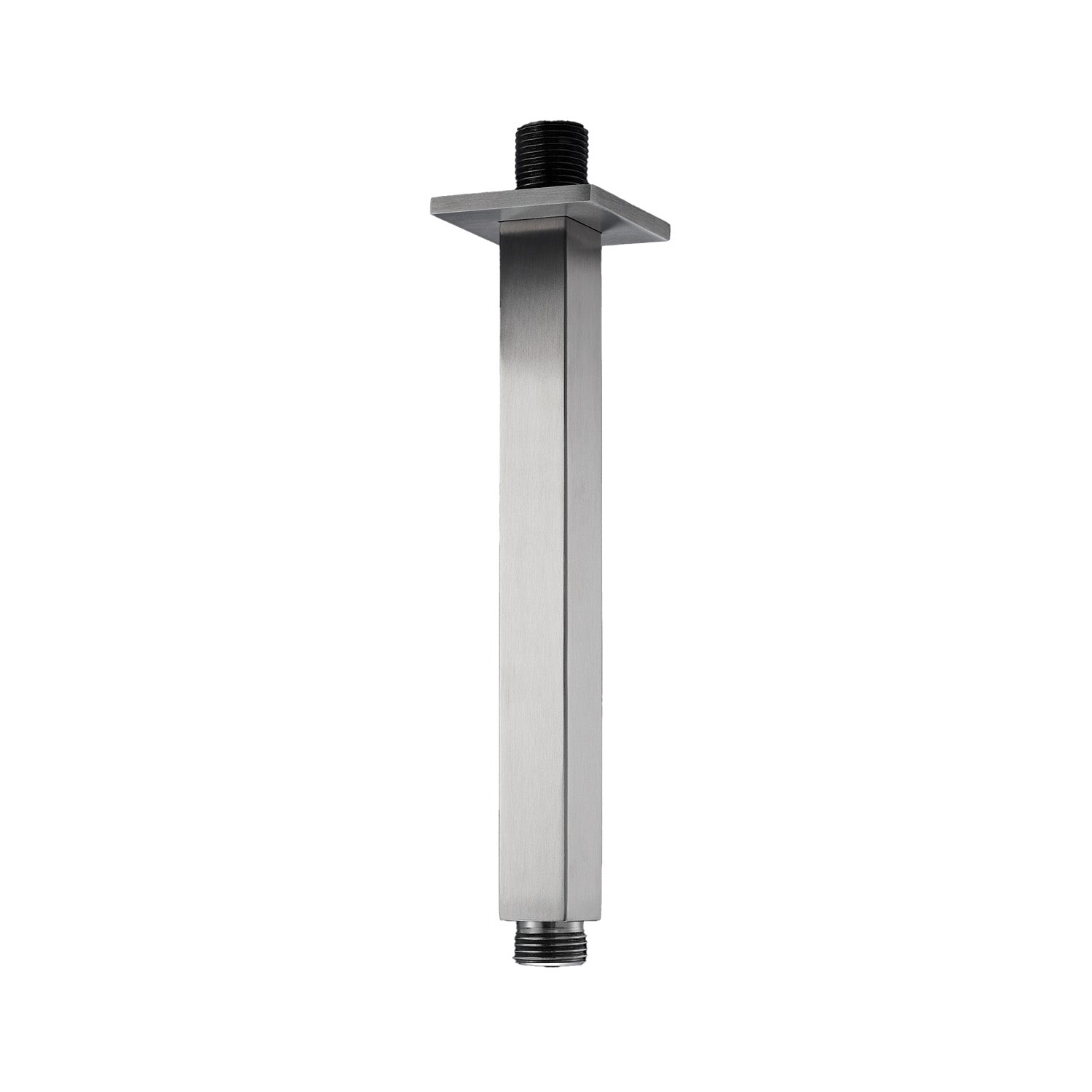 Braccio doccia quadro a soffitto 20cm serie TriaSix in acciaio 316 spazzolato