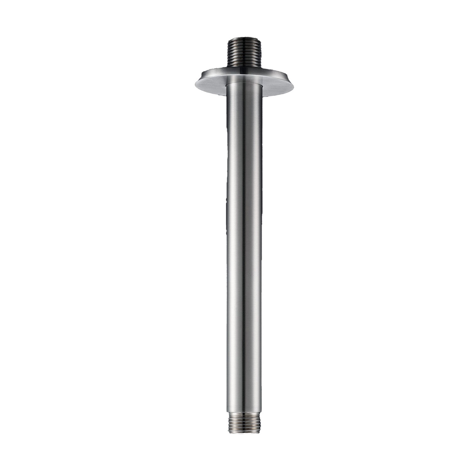 Braccio doccia tondo a soffitto 20 cm serie TriaSix in acciaio 316 spazzolato