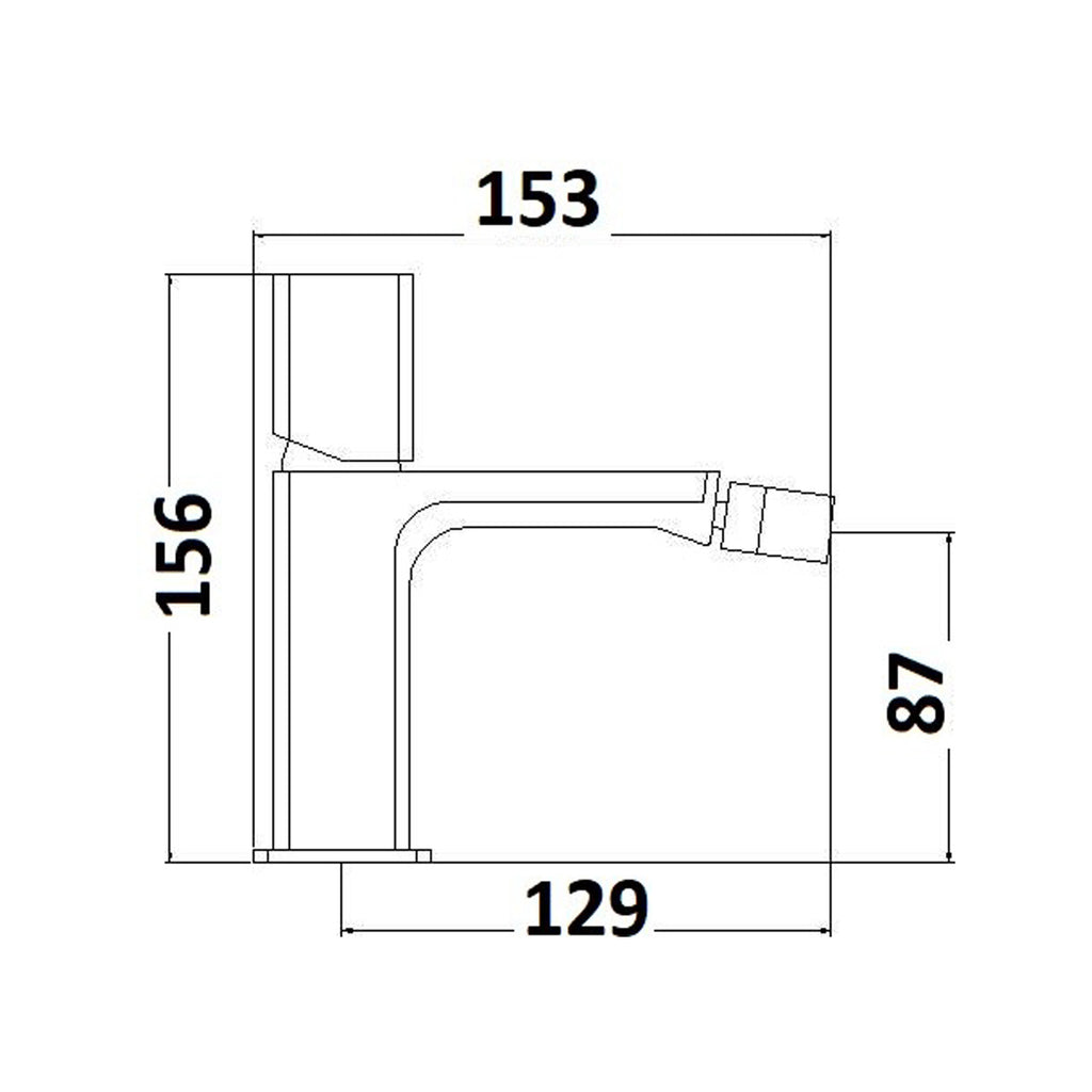 Miscelatore bidet serie Ice in ottone cromato