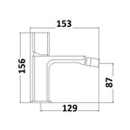 Miscelatore bidet serie Ice in ottone cromato