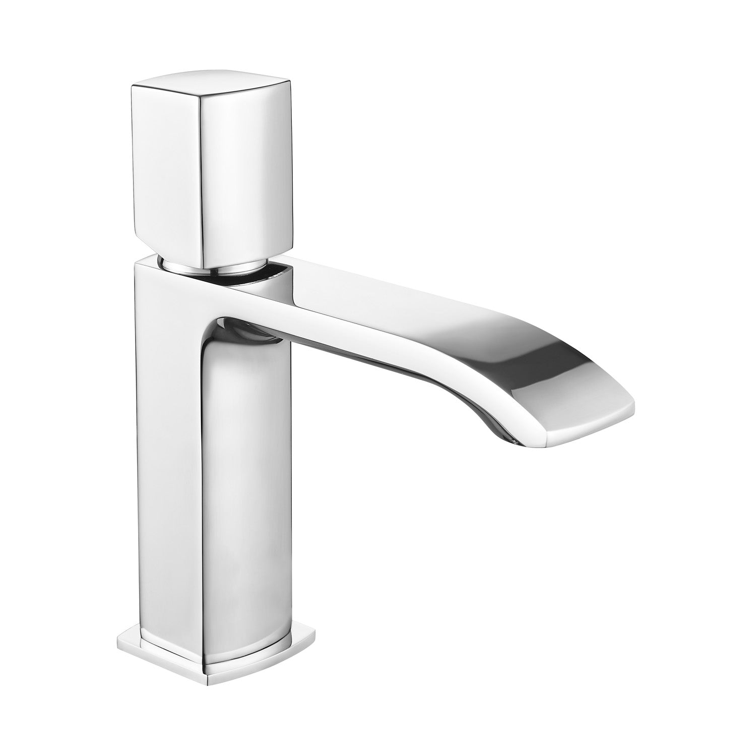 Coppia di miscelatori per lavabo e bidet serie Ice in ottone cromato