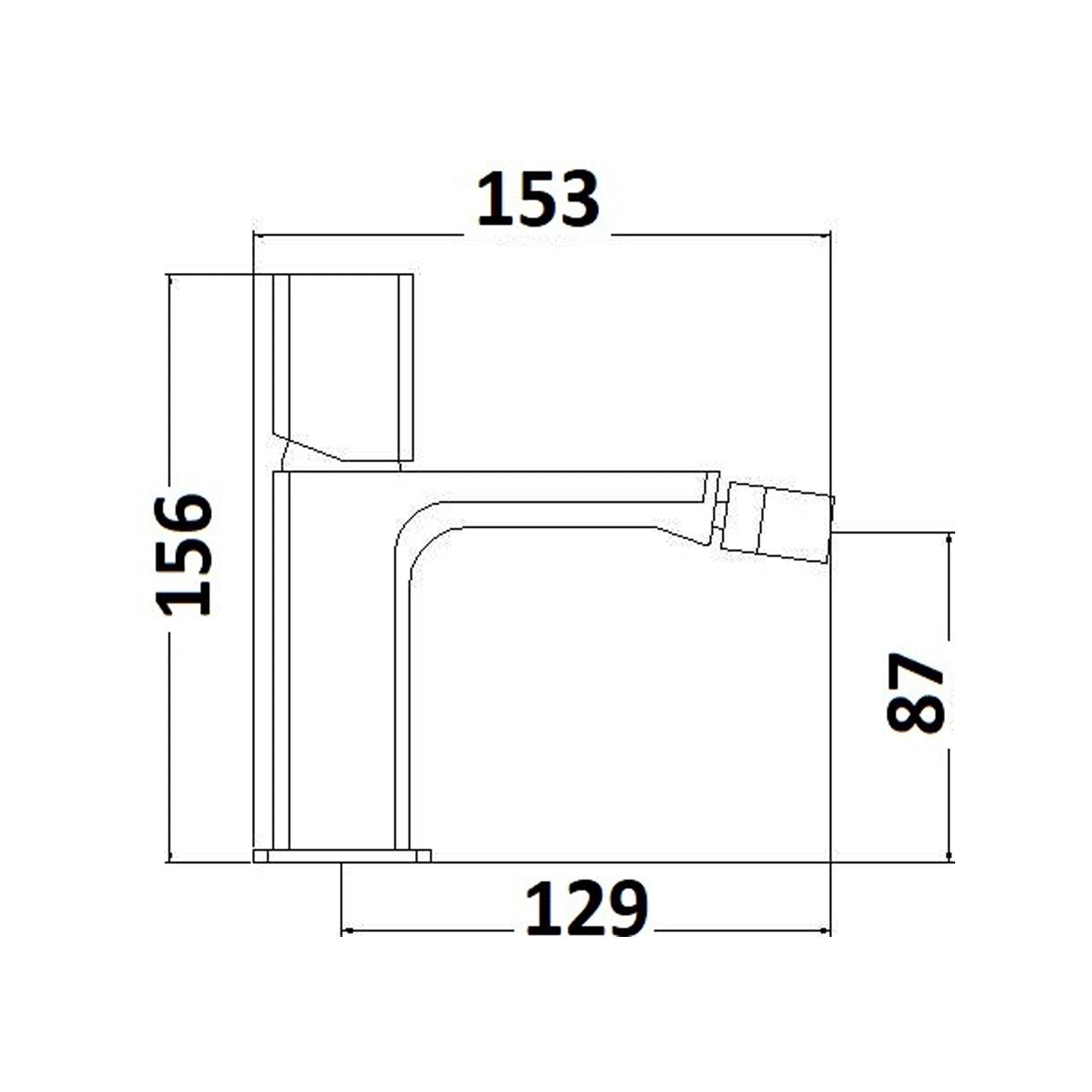 Coppia di miscelatori per lavabo alto e bidet serie Ice in ottone cromato
