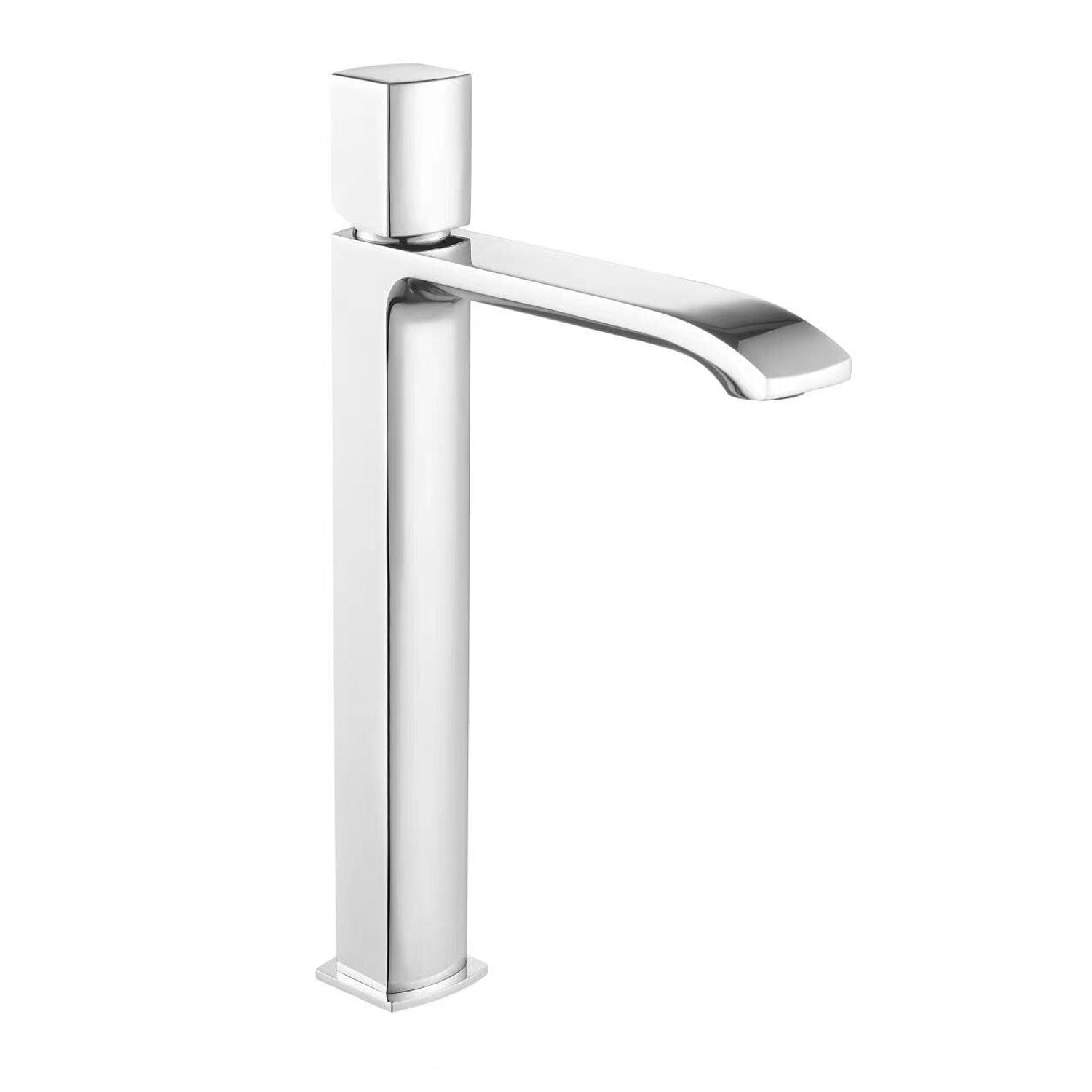 Coppia di miscelatori per lavabo alto e bidet serie Ice in ottone cromato