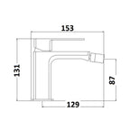 Miscelatore bidet serie Fire in ottone cromato