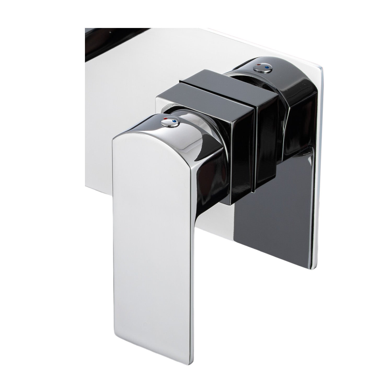 Coppia di miscelatori per lavabo incasso e bidet serie Fire in ottone cromato