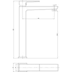 Miscelatore monocomando lavabo alto RubiFlux serie Arkon con scarico clic-clac - Cromo