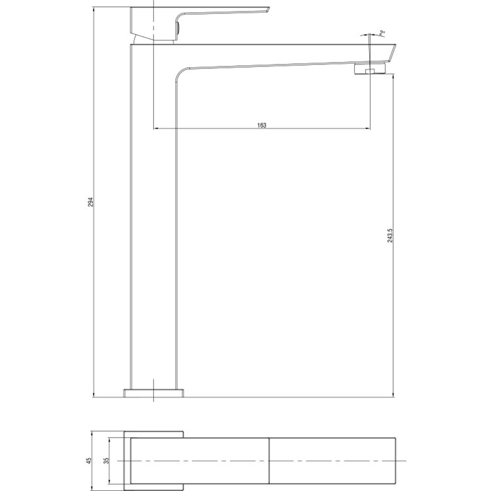 Kit miscelatore lavabo alto + bidet RubiFlux serie Arkon con scarico clic-clac - Cromo