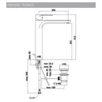 Miscelatore lavabo alto Paffoni Green senza piletta di scarico
