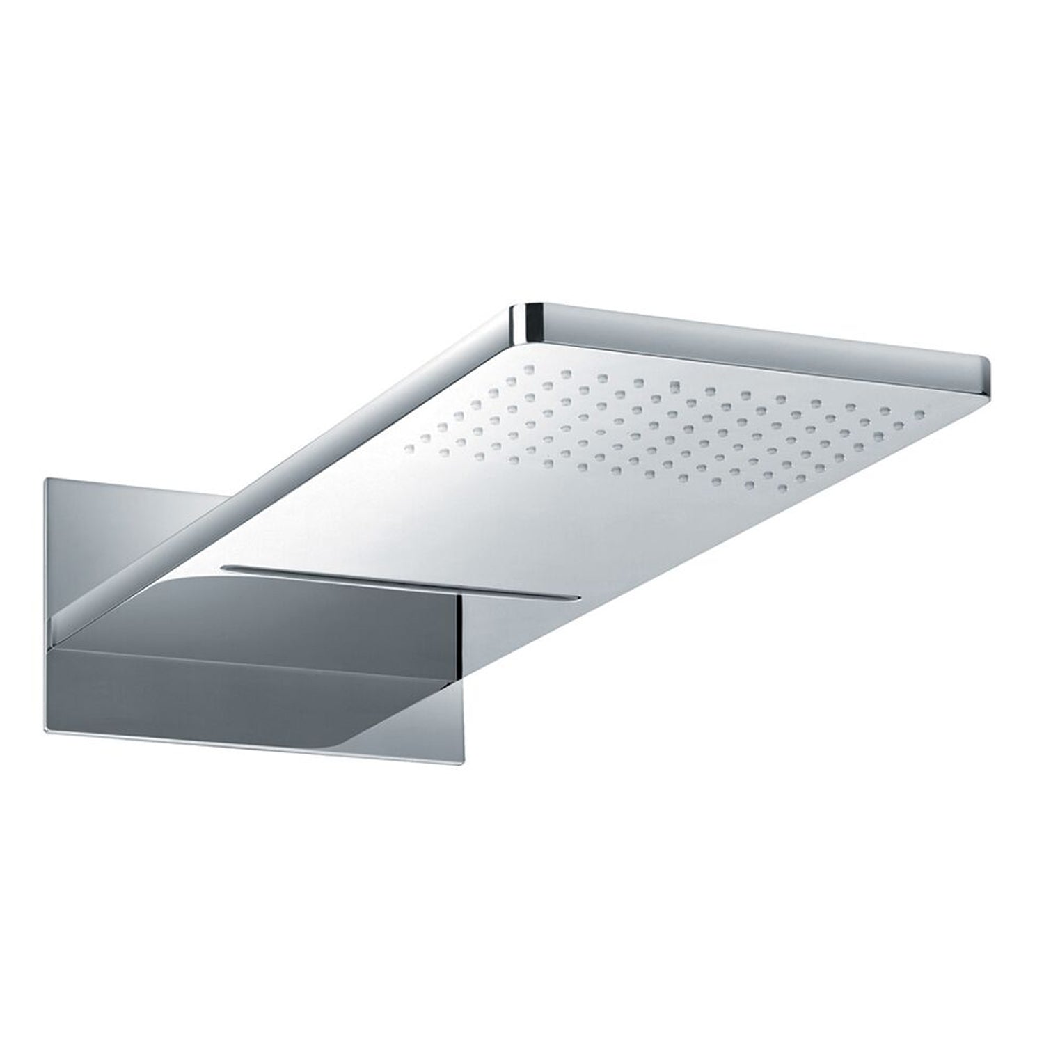 Soffione Oslo 48.3x20.5cm in acciaio a 2 getti con corpo ad incasso