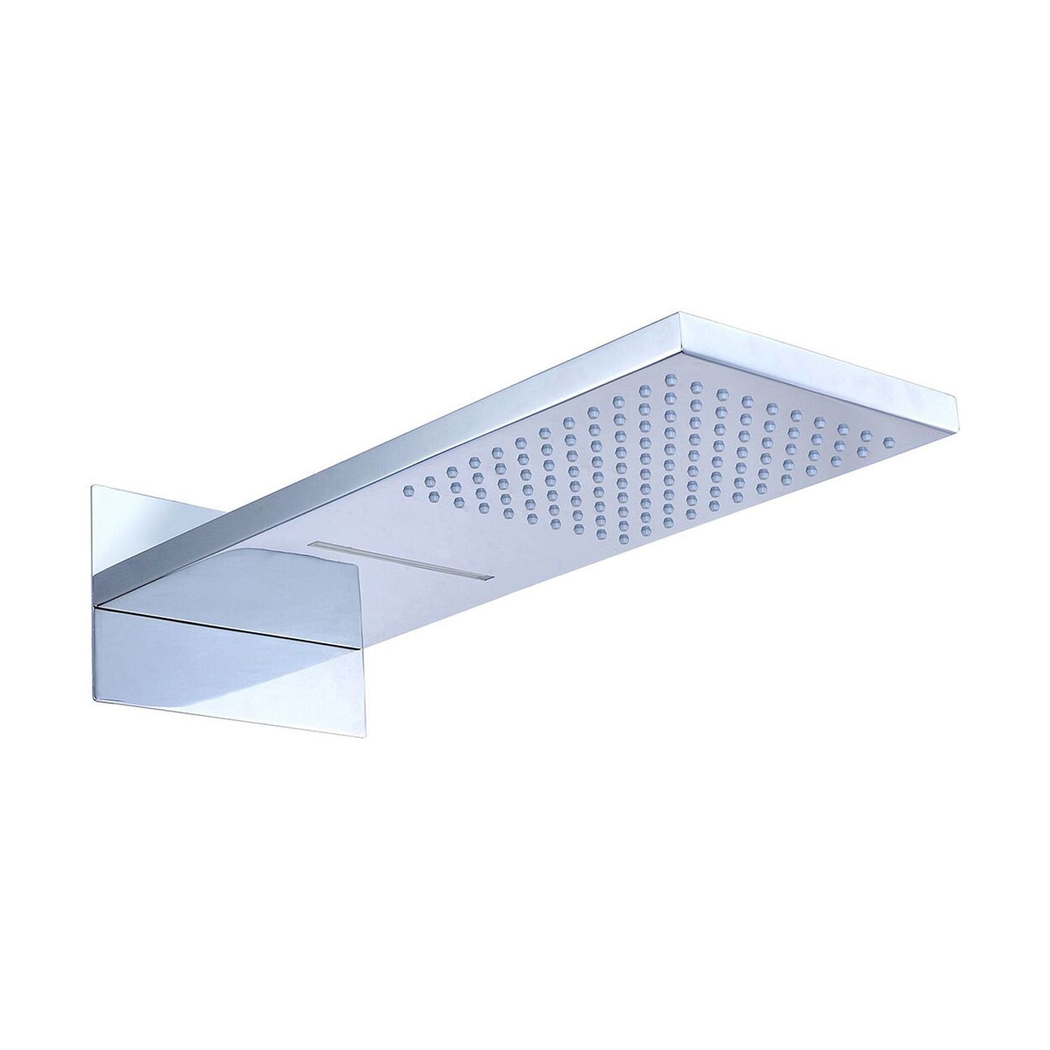 Soffione Helsinki 55x23cm in acciaio con getto a pioggia e cascata