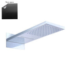Soffione Helsinki 55x23cm in acciaio nero con 2 getti
