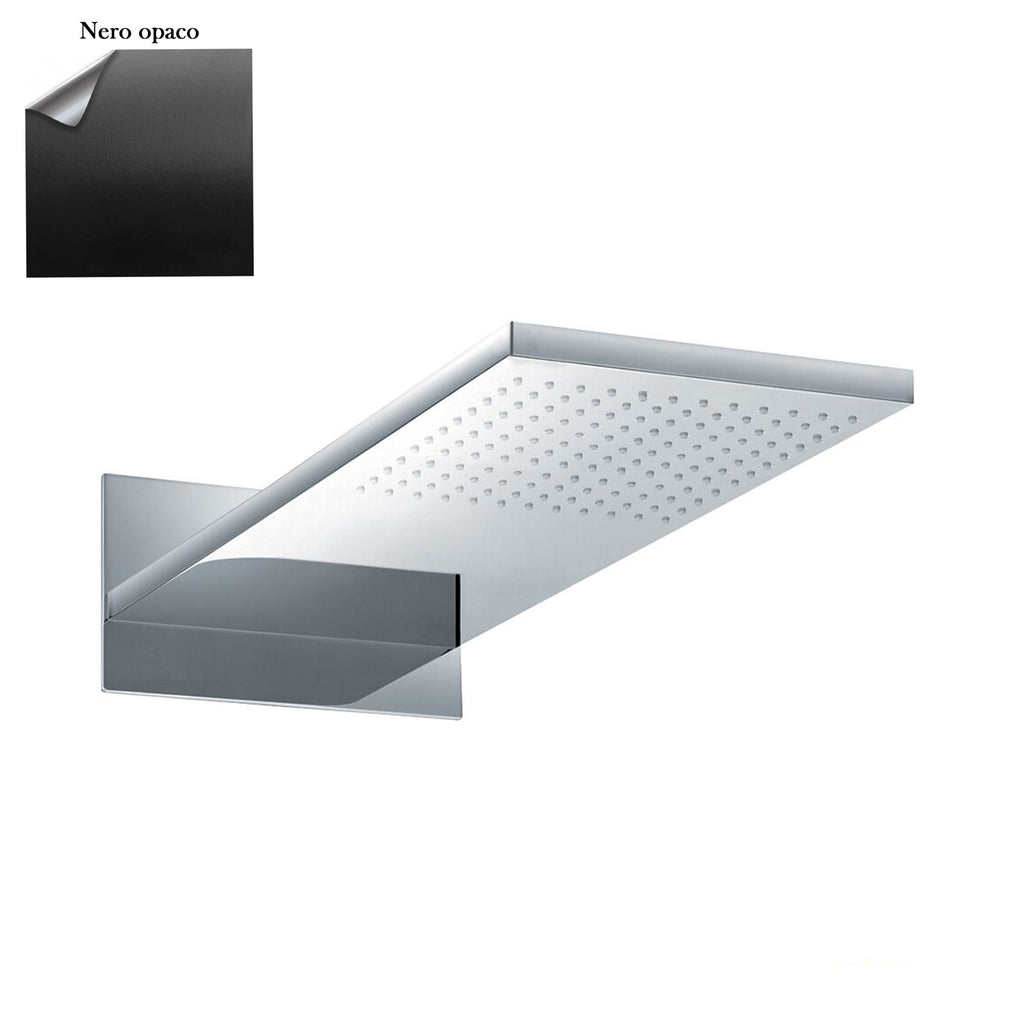 Soffione Stockholm 55x23cm con 2 getti e ispezionabile nero