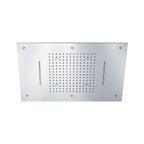 Soffione Sky 60x40cm in acciaio con anticalcare e 3 getti