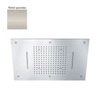 Soffione Sky 60x40cm in acciaio con anticalcare e 3 getti nichel