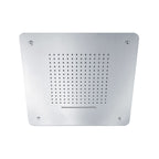 Soffione Cosmo 50cm in acciaio con anticalcare e 2 getti