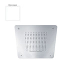 Soffione Cosmo 50cm in acciaio con anticalcare e 2 getti bianco