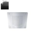 Soffione Cosmo 50cm in acciaio con anticalcare e 2 getti nero
