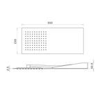 Soffione Lipsia 55x23cm monogetto bianco