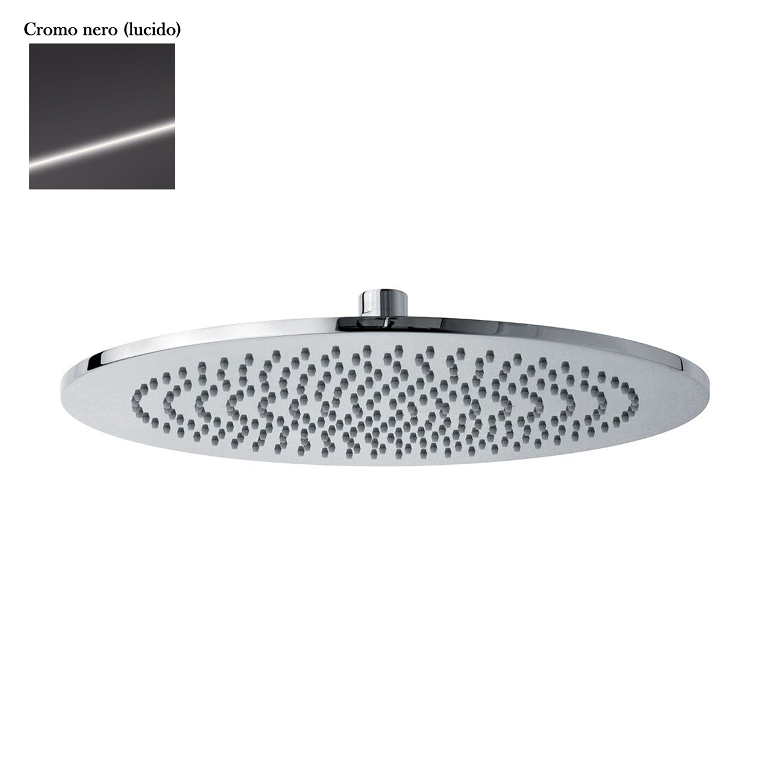 Soffione tondo Vienna 250mm monogetto ispezionabile cromo nero