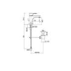 Miscelatore lavabo Gattoni H20MIX1000 scarico automatico bocca 110 mm
