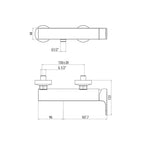 Gattoni H20MIX1000  Miscelatore esterno doccia ottone cromo uscita bassa