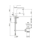 Miscelatore lavabo Gattoni H20MIX3000 con scarico automatico bocca 116 mm
