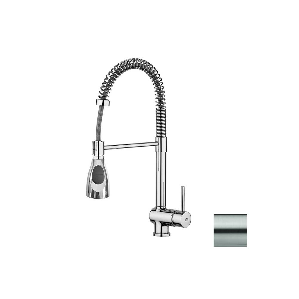 Miscelatore cucina con doccetta serie Stick modello SK177ST steel looking Paffoni