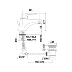 Miscelatore lavabo con scarico automatico serie Duemila Paffoni - Cromato