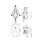 Miscelatore incasso doccia con deviatore serie Nettuno Due modello ND015CR cromo Paffoni
