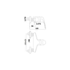 Miscelatore doccia con doccetta serie Nettuno Due modello ND168DCR cromo Paffoni