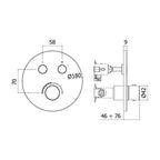 Miscelatore incasso doccia serie Compact Box modello CPM018CR cromo Paffoni