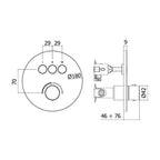 Miscelatore incasso doccia serie Compact Box modello CPM019CR cromo Paffoni