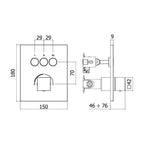 Miscelatore incasso doccia serie Compact Box modello CPM519CR cromo Paffoni