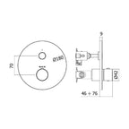 Miscelatore incasso doccia termostatico serie Compact Box modello CPT013CR cromo Paffoni