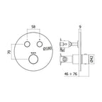 Miscelatore incasso doccia termostatico serie Compact Box modello CPT018CR cromo Paffoni