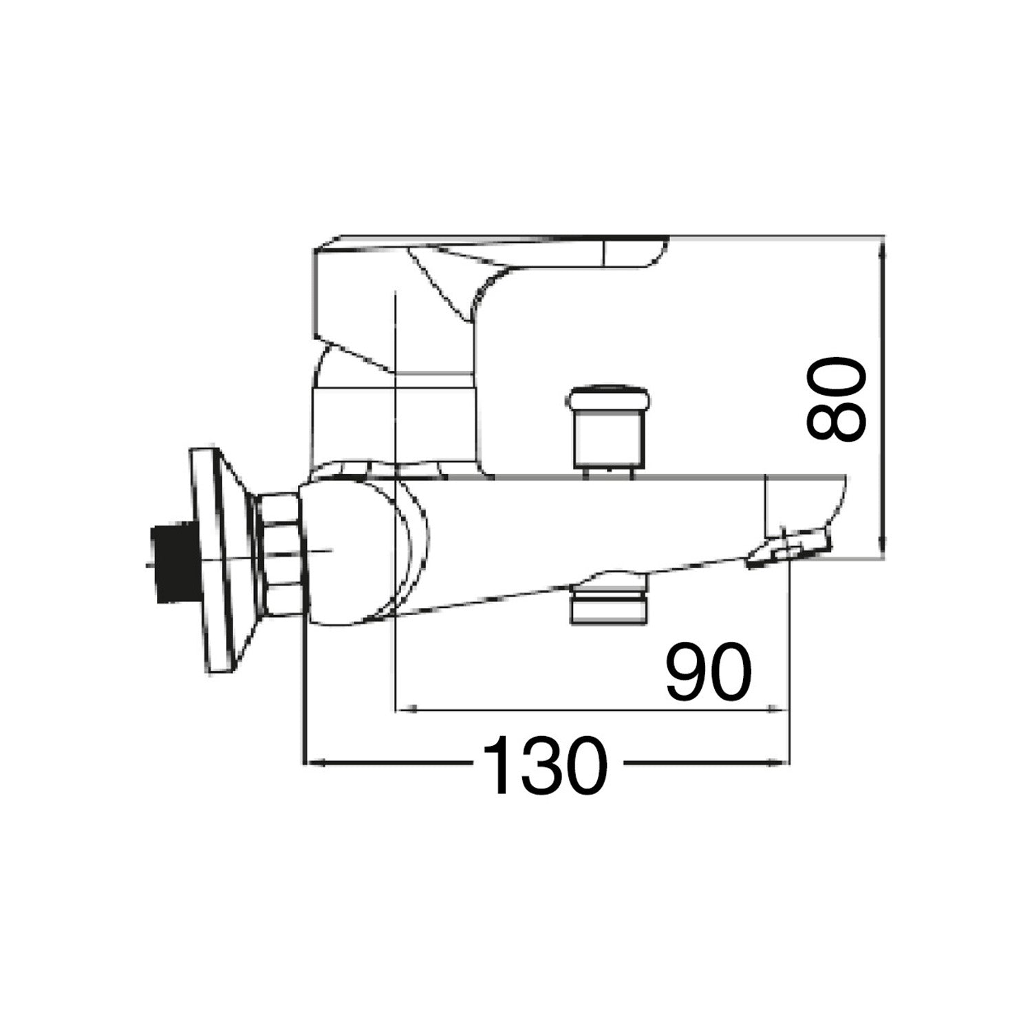 Composizione di miscelatori per lavabo incasso