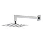Kit doccia con incasso a una via con soffione quadro 300 mm in ottone cromato Fire