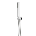 Kit doccia con incasso a 2 vie con soffione quadro 200 mm in ottone cromato Fire