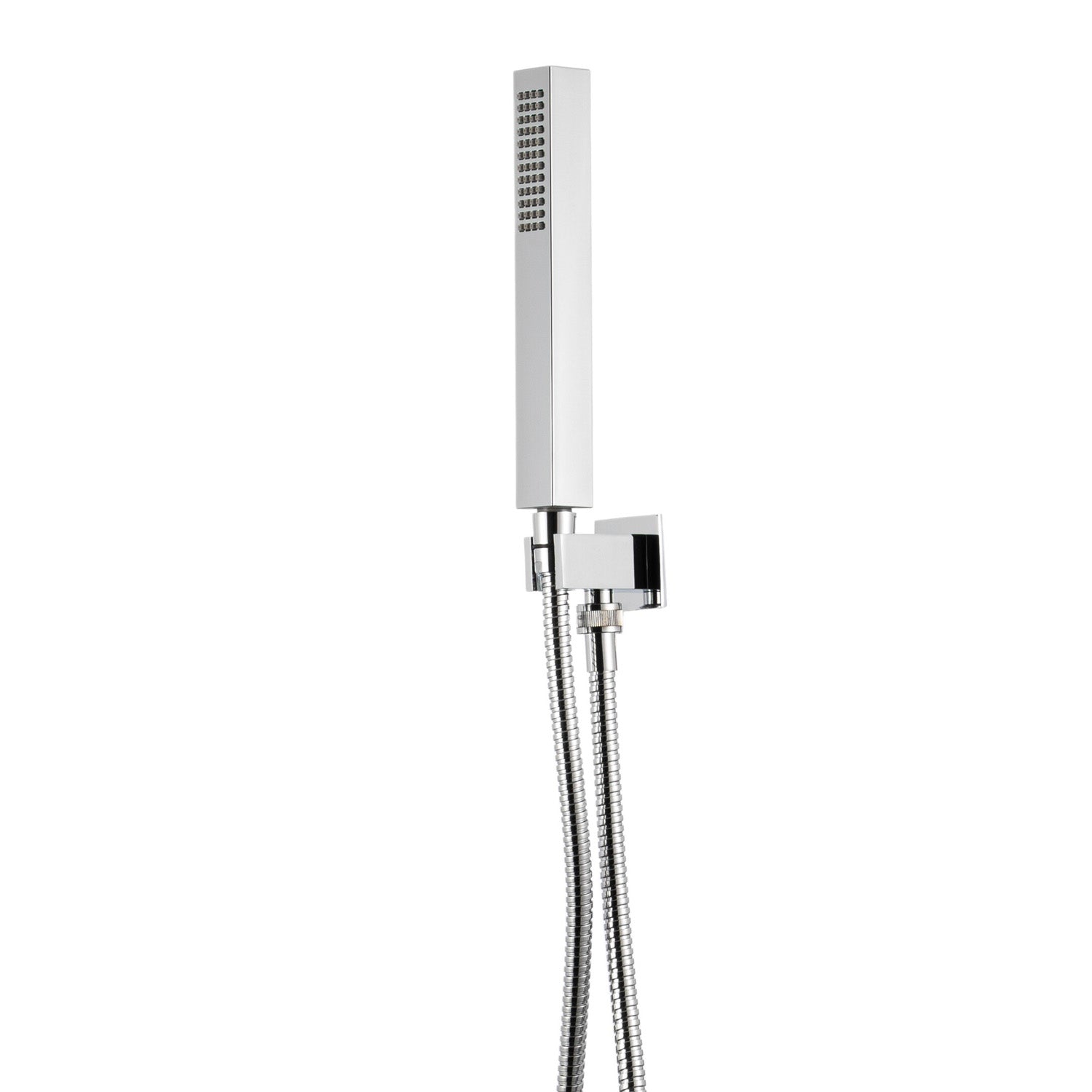 Kit doccia con incasso a 2 vie con soffione quadro 250mm in ottone cromato Fire